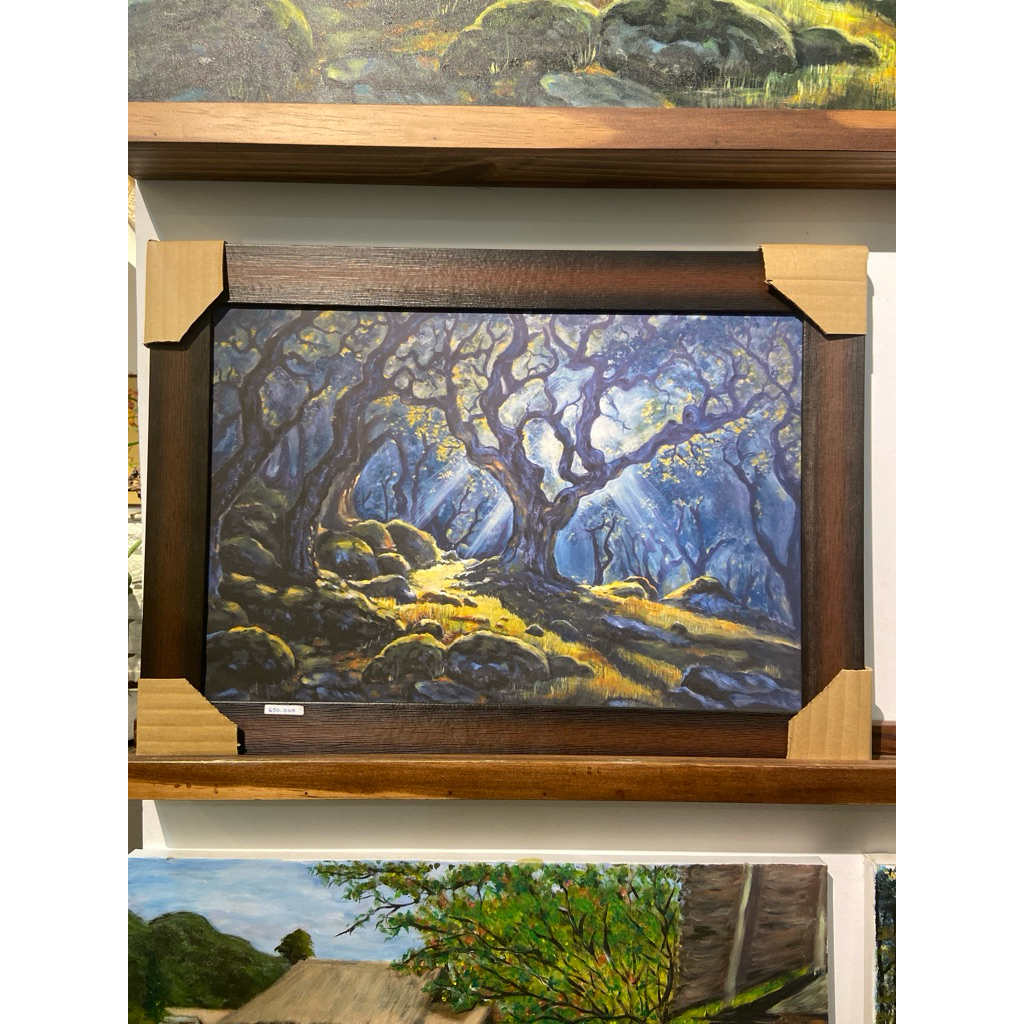 Tranh Canvas Treo Tường 40x60 In Từ Tranh Vẽ Tay – Khung Giả Gỗ Trang Trí Phòng, Quán Cafe, Homestay