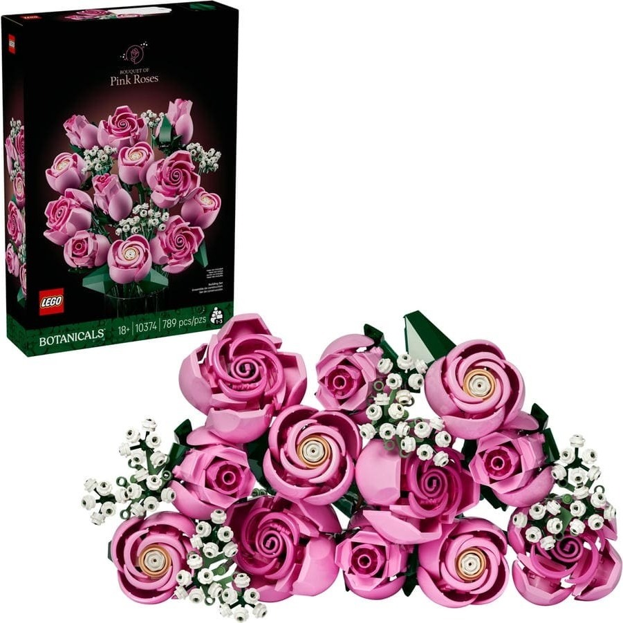 10374 Iego Icons Expert Botanical Collection Bouquet of Pink Roses - Đồ chơi xếp hình bó hoa hồng  M