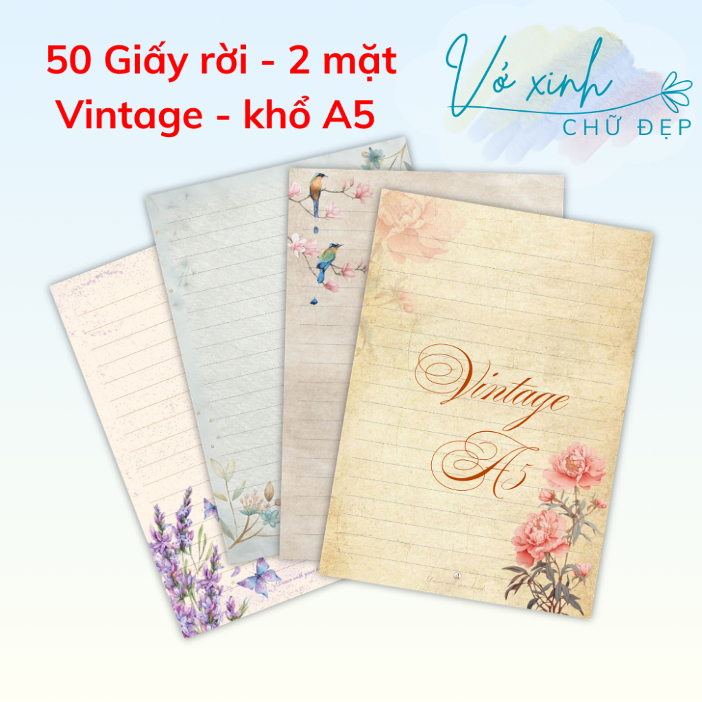 Sổ và Giấy Vintage A5 Dance With Your Hands - khổ A5 100trang