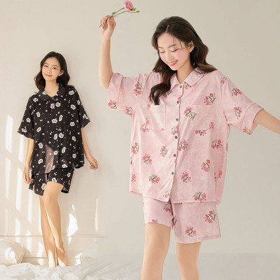 VIBES Pijama ngắn Freesize Py Set phom rộng từ 45-65kg mặc nhà thoải mái, đi chơi, đi dạo