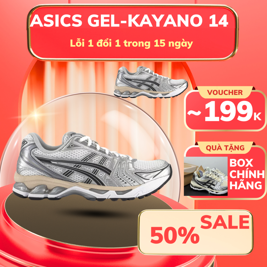 [𝙎𝘼𝙇𝙀 CHINH HANG] Giày ASICS Gel-Kayano 14 Basic Nam Nữ Chạy Bộ - FULL CHECK
