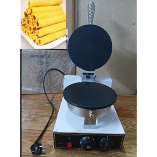 Máy làm bánh kẹp cuốnn công nghiệp,khuôn trơn, máy làm bánh quế cuộn,bánh tráng,bảo hành 1 năm