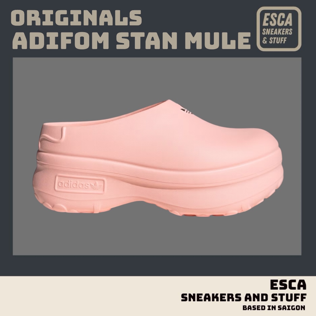 [CHÍNH HÃNG] Dép DAS ADIFOM STAN SMITH MULE SLIDE W HỒNG GLOW PINK - JR8818