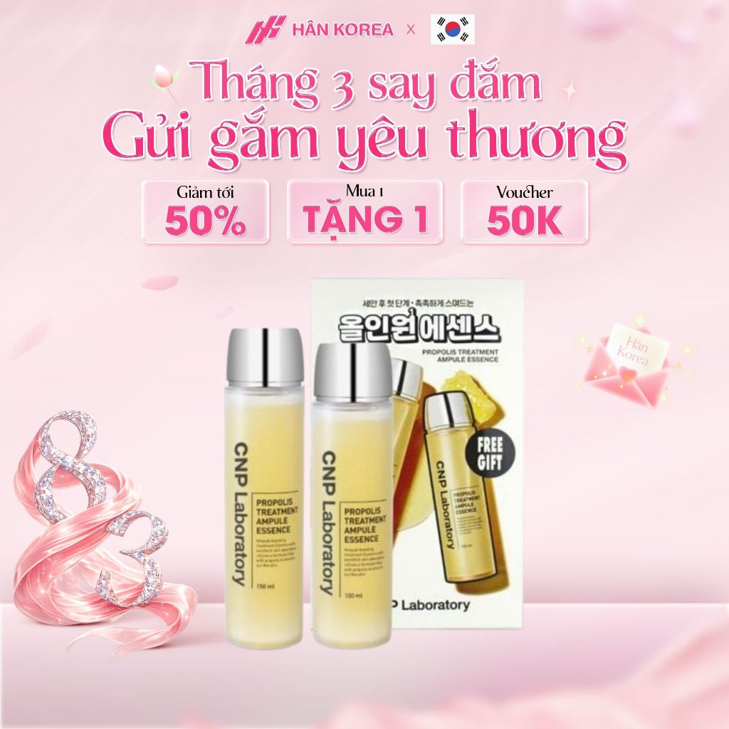 Set Nước Thần Keo Ong CNP Laboratory, Tinh Chất Siêu Cấp Ẩm, Cân Bằng Phục Hồi Da - Hân Korea