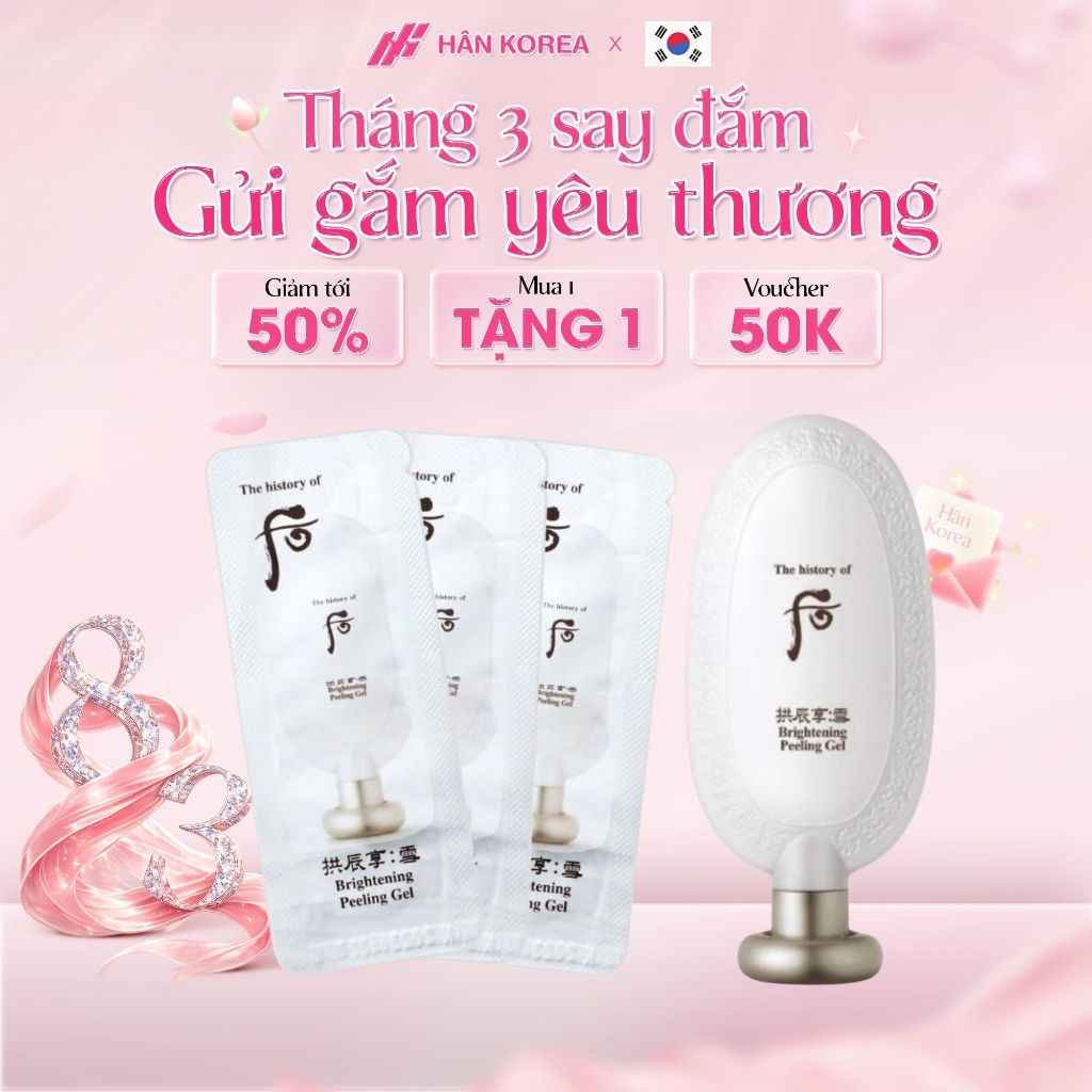 Combo 30 gói gel tẩy da chết Whoo làm sáng da, tẩy da chết cho mọi loại da, dịu nhẹ, làm sạch sâu - C341