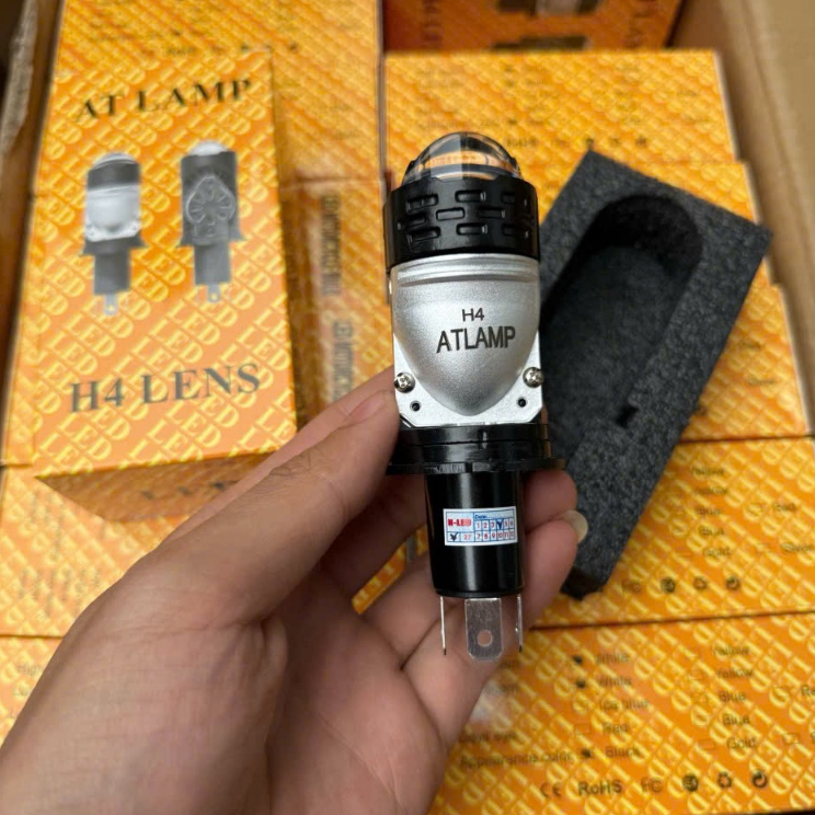 Bóng - Đèn Led Bi Cầu V22 AT chân H4 Cho Ô Tô Xe Máy Cắt Sáng Chống Chói Bảo Hành 1 Năm PHỤ TÙNG