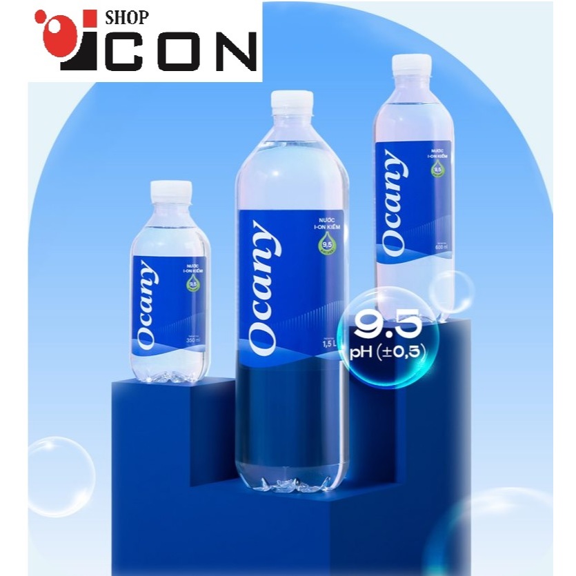 Nước uống Ion Kiềm Ocany cao cấp pH 9.5 350ML/500ML/1500ML