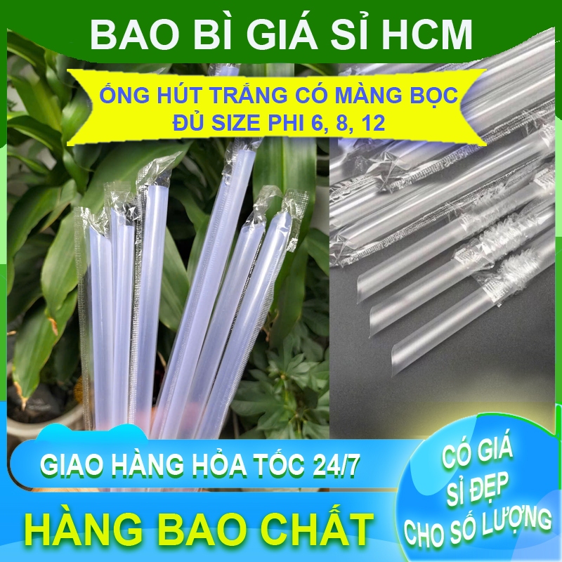 Ống hút phi 6 bọc màng 1 gói 500g