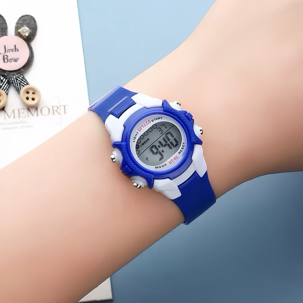 Đồng hồ trẻ em kỹ thuật số đèn LED 7 màu cho bé gái - bé trai 3-10 tuổi tốt nhất