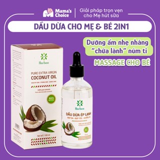 Dầu Dừa Ép Lạnh Herbee 2in1, Massage Cho Trẻ Sơ Sinh, Hỗ Trợ Mẹ Phục Hồi Nứt Đầu Ti và Cổ Gà Nhẹ (100ml)