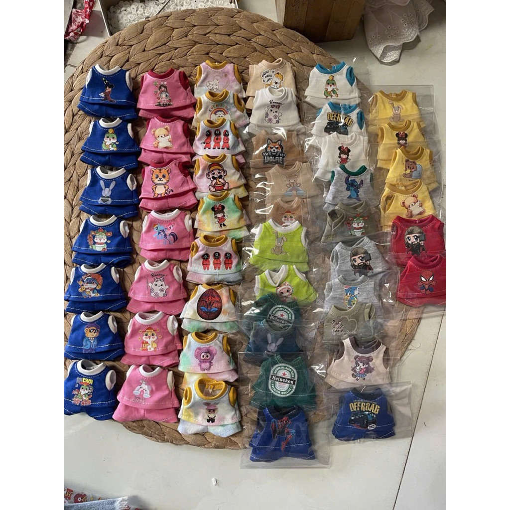 Combo 10 bộ đồ cho bé trai bé gái 5in hình in nhiệt dễ thương
