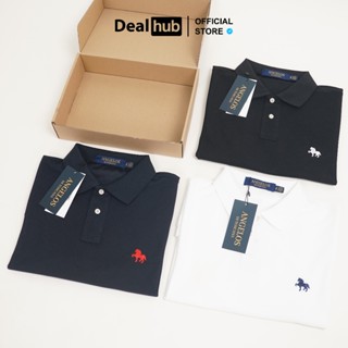 Áo Polo Basic Thêu Ngựa Angelos Vải Cotton Cao Cấp Form Âu Regular Fit