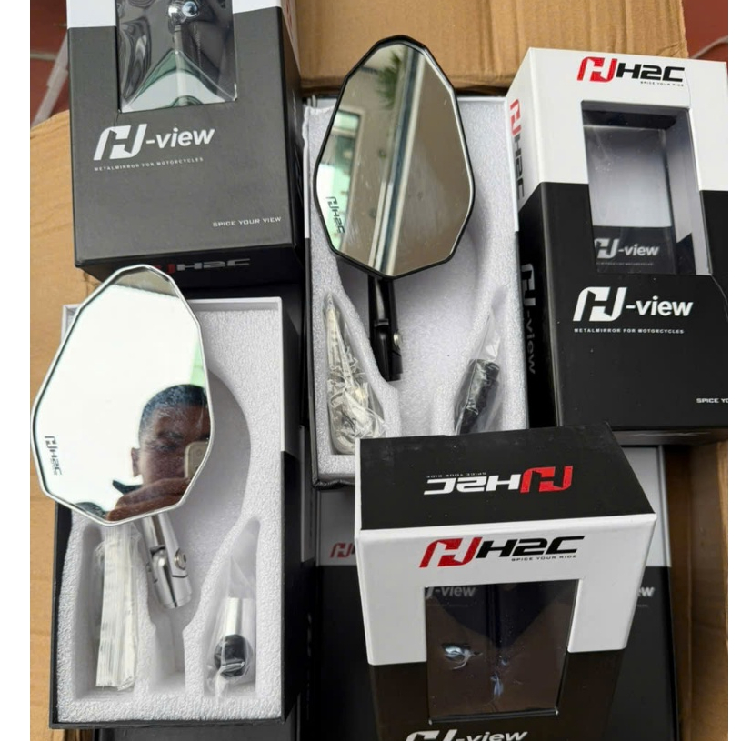 Gương h2c 3 độ v2 Full nhôm cnc xịn chính hãng Phụ Tùng