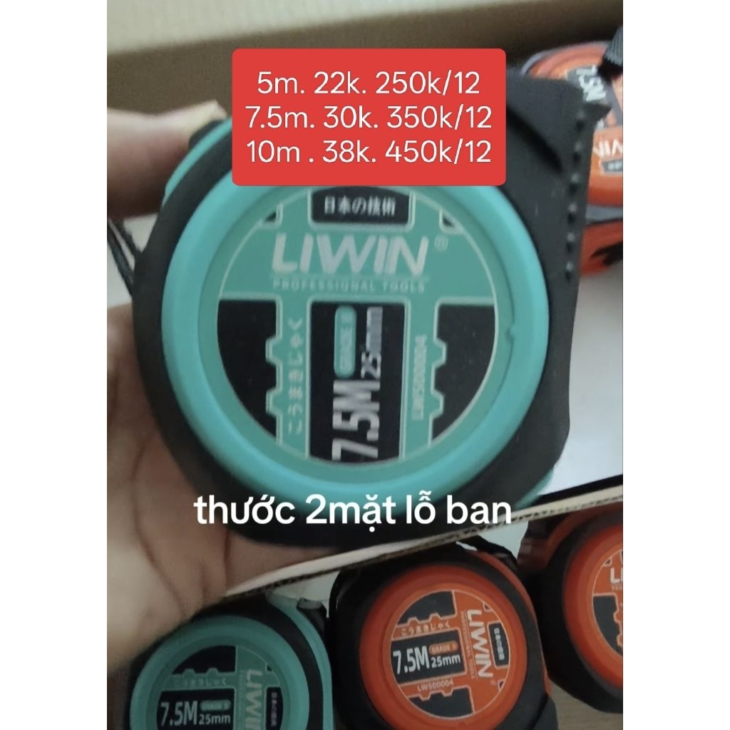 lThước đo liwin 10m 2 mặt