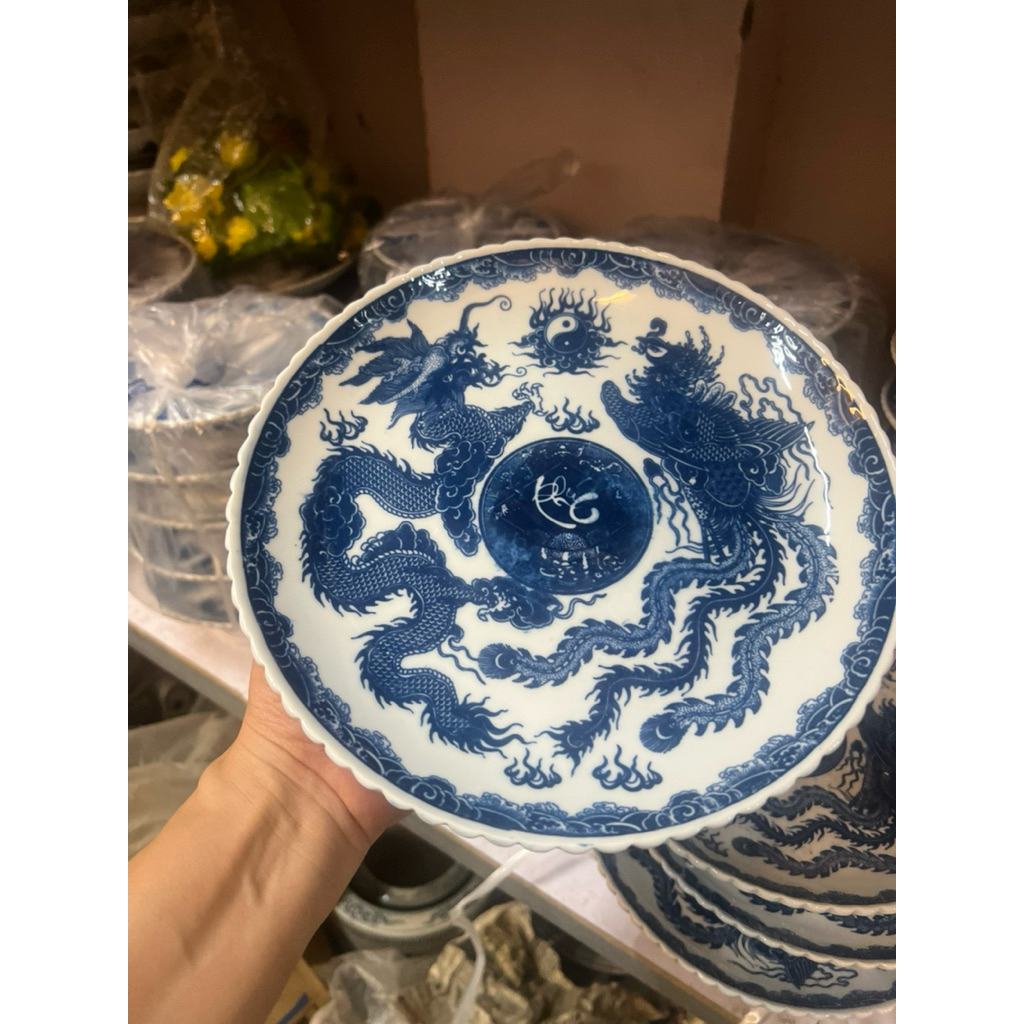 Mâm để hoa quả thờ men Lam