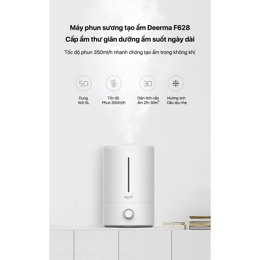 [QUÀ TẶNG KHÔNG BÁN] Máy Tạo Độ Ẩm Deerma F628