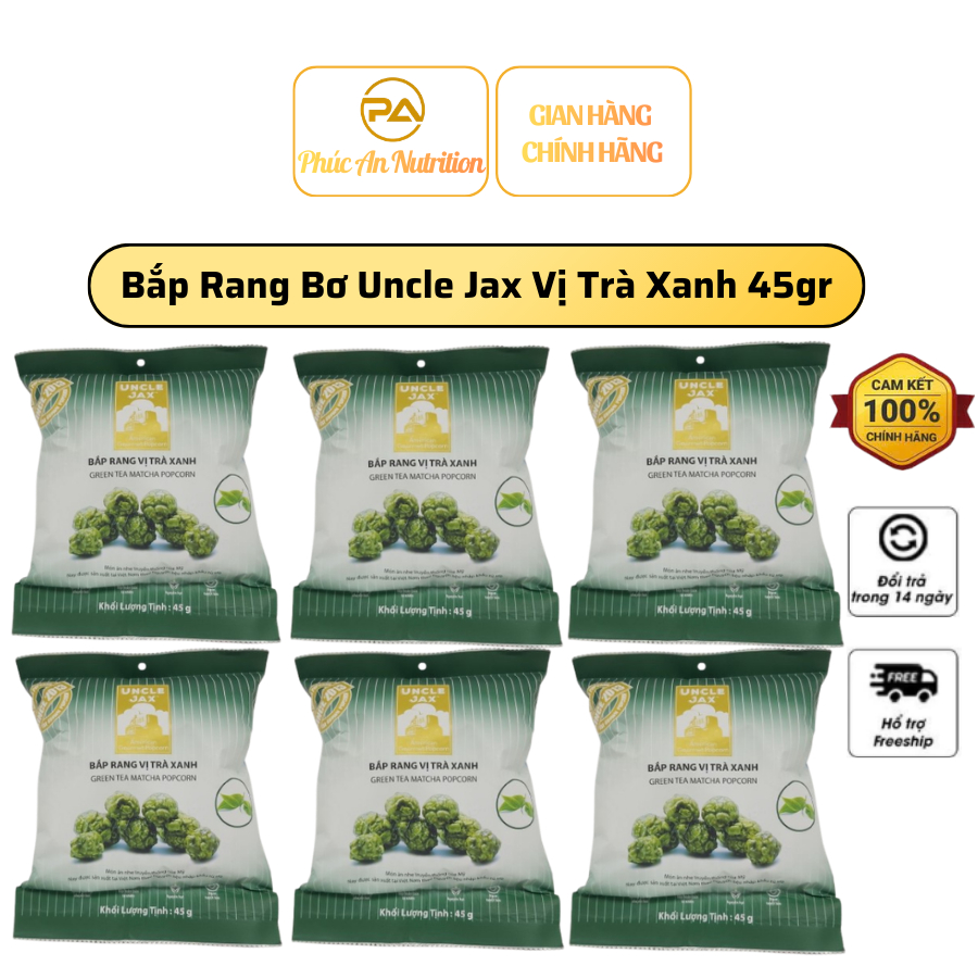 Bắp Rang Bơ Uncle Jax Vị Trà Xanh 45gr