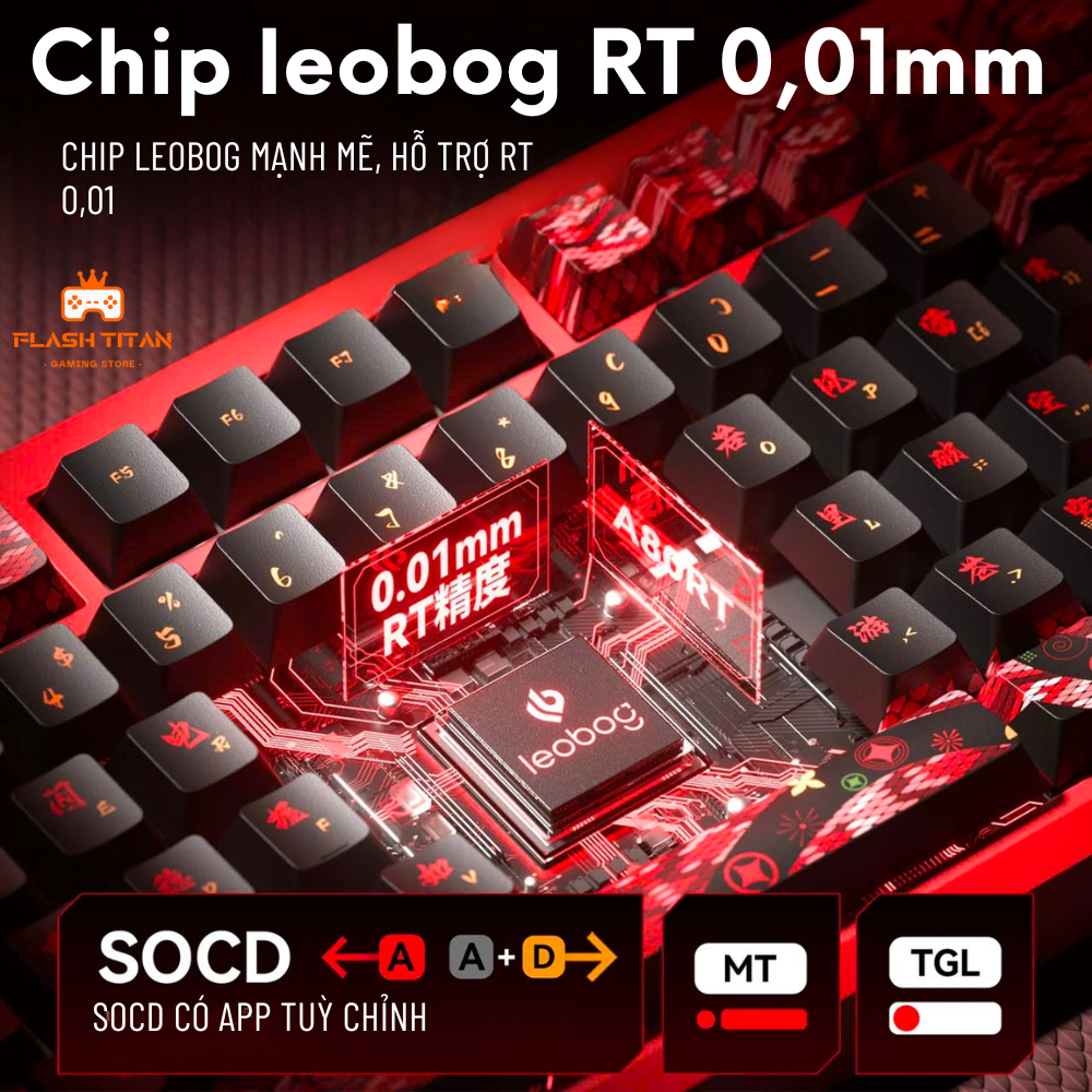 Bàn Phím Cơ Gaming Leobog A80RT HE - Bàn phím Rapid Trigger 8k Polling Rate - RT 0.01mm - Led RGB | BigBuy360 - bigbuy360.vn