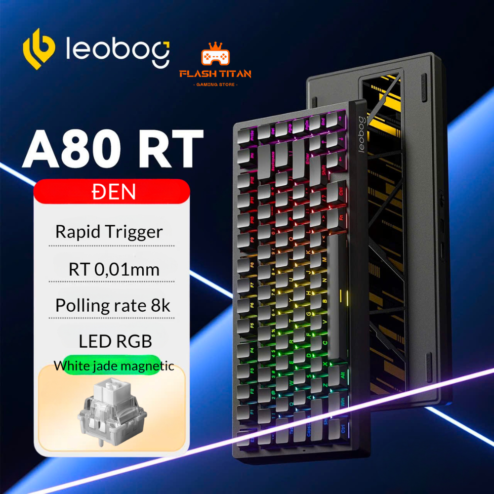 Bàn Phím Cơ Gaming Leobog A80RT HE - Bàn phím Rapid Trigger 8k Polling Rate - RT 0.01mm - Led RGB | BigBuy360 - bigbuy360.vn