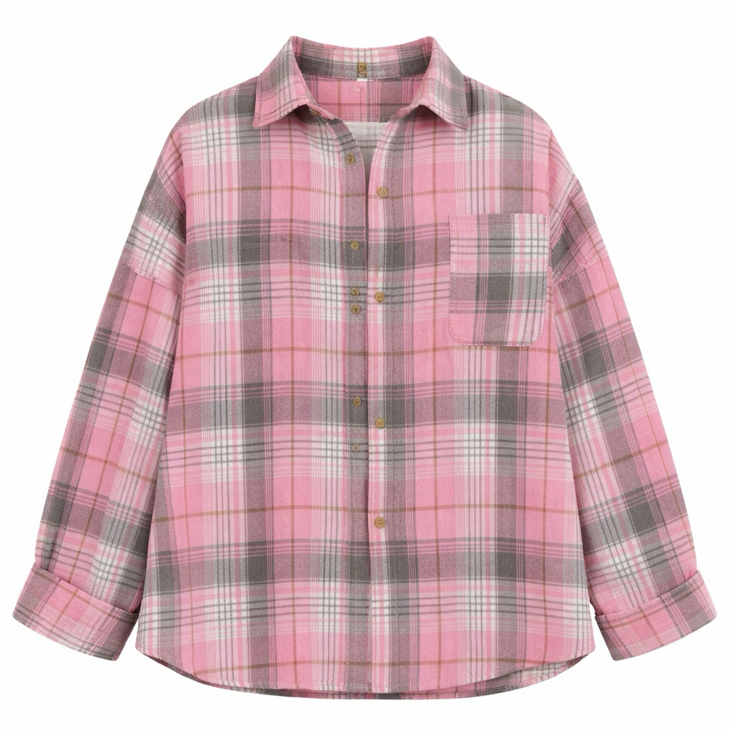[PASS] (Freesize từ 55 - 70kg) Áo DORIS FLANNEL SHIRT / Thêu Doris