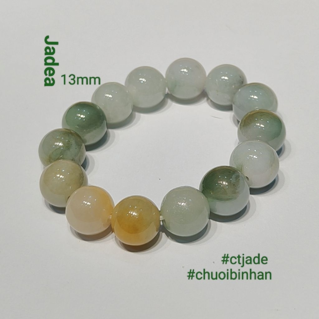 ctjade 260228 Chuỗi đá thiên nhiên bao kiểm định Liulab Chuỗi bình an may mắn Trang sức phong thủy J