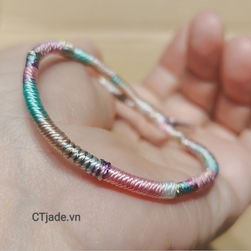 ctjade 260301 Vòng tay thắt dây handmade tông Pastel cực xinh Created by CTjade