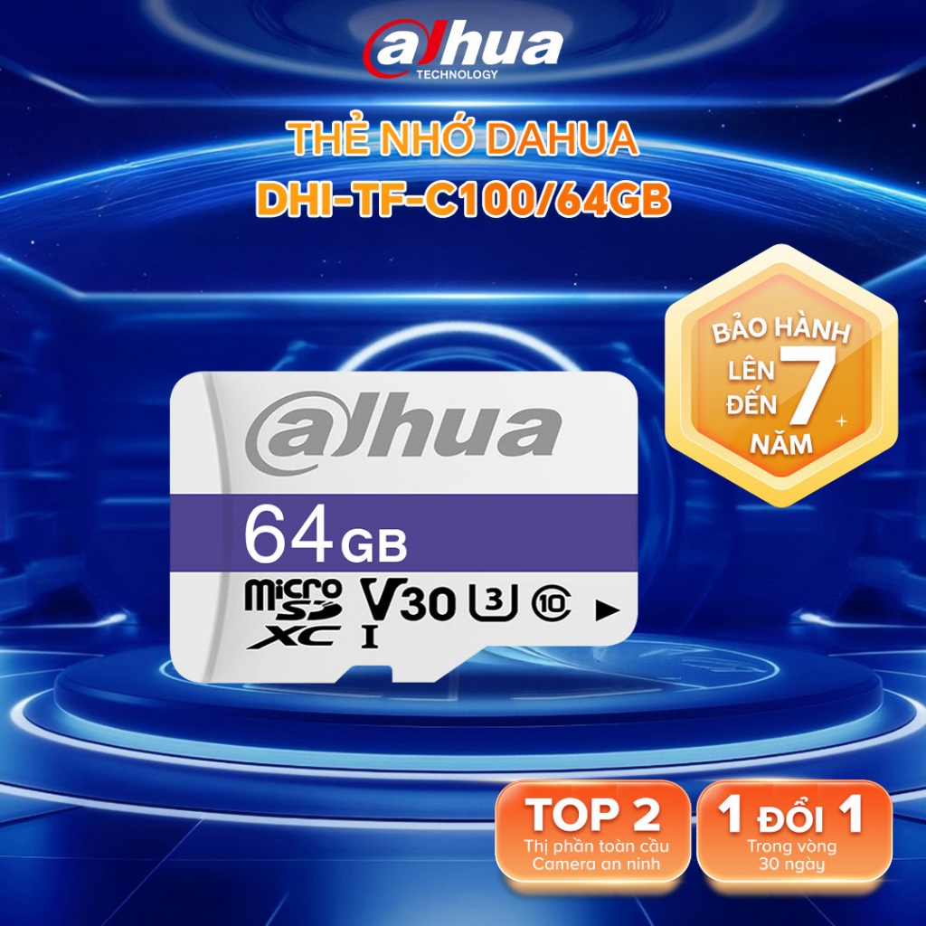 Thẻ nhớ chính hãng DAHUA SD Card 64G/128GB chuyên Camera [DHI-TF-C100/64GB/128GB]