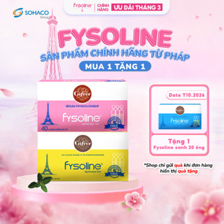Combo Nước muối sinh lý Fysoline hồng 40 ống x 5ml và Vàng (Date T10.2026) 20 ống x 5ml