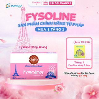 Fysoline - Nước muối sinh lý Pháp - Vệ sinh mắt, mũi, miệng cho bé - Hộp 40 ống x 5ml