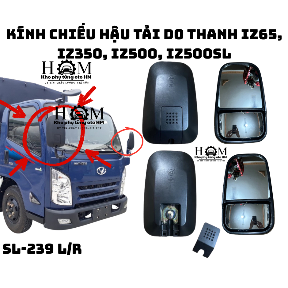 [HÀNG CHÍNH HÃNG] Gương chiếu hậu xe tải Đô Thành IZ65 IZ500, kiếng chiếu hậu ĐÔ THÀNH IZ65