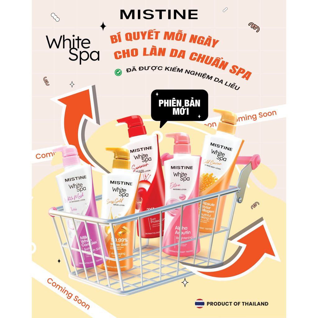 [Chính Hãng] Lotion Dưỡng Trắng Da Mistine White Spa 400ml Thái Lan - 1 Chai