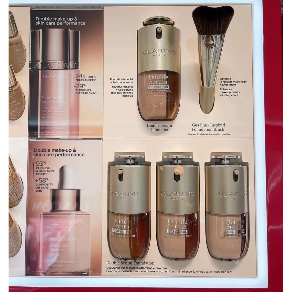 [AUTH 100%] TINH CHẤT +KEM NỀN 2IN1 CLARINS DOUBLE SERUM FOUNDATION