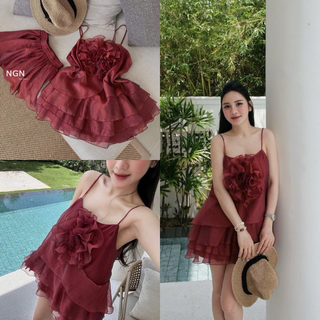 Set Voan Tơ 2s Kim Anh Bùi HiHi Đi Biển Đi Du Lịch