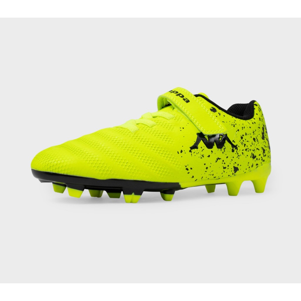 Giày Đá Bóng Trẻ Em Kappa (Xanh neon gót chấm đen)