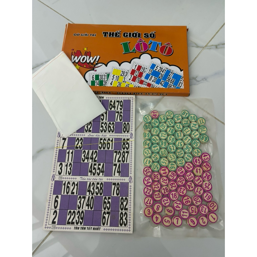 Bộ Lô Tô 90 số (gỗ - giấy)