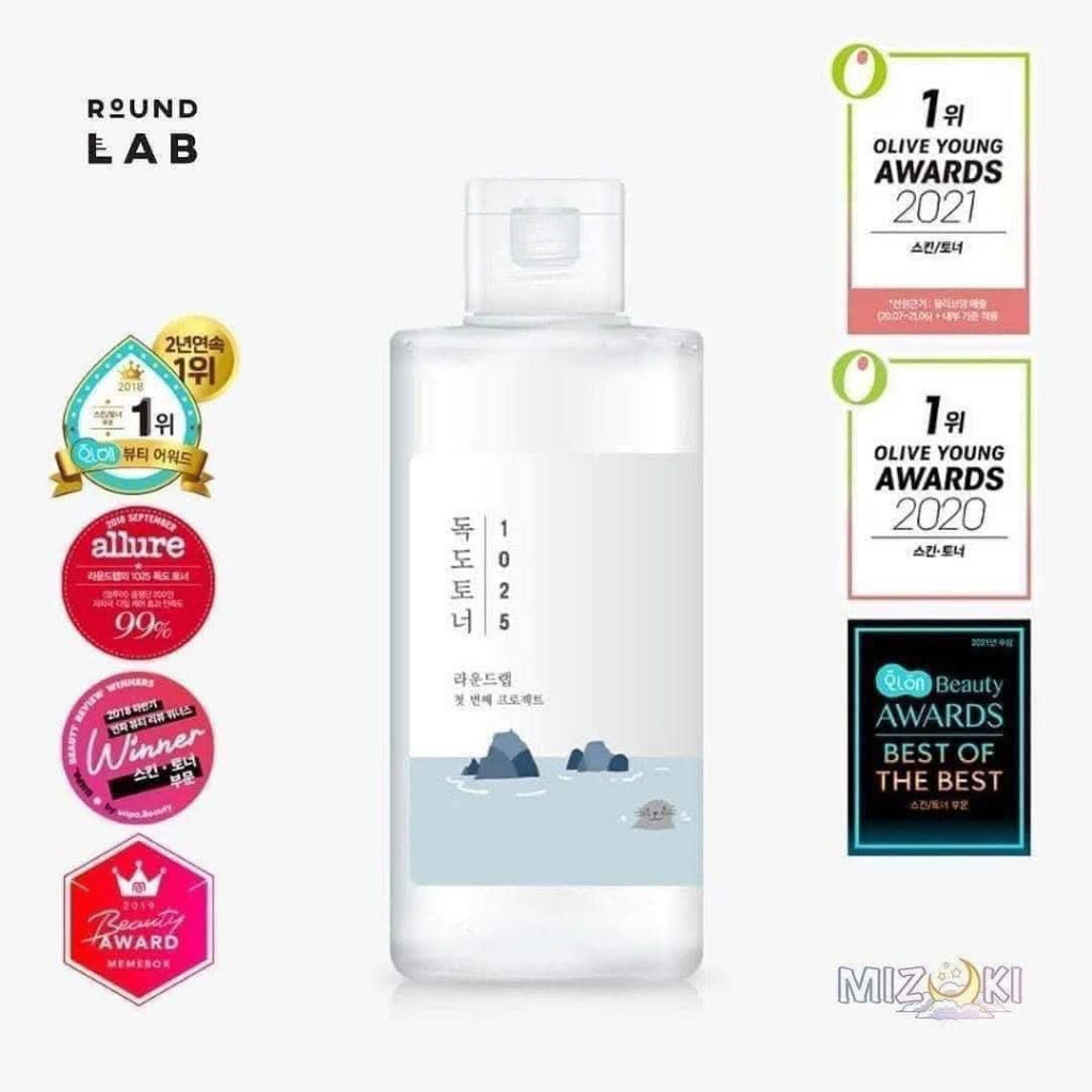 [DATE T01/2026 + Mẫu cũ] Nước cân bằng Roundlab Dokko 1025 Toner 200ml Hàn Quốc