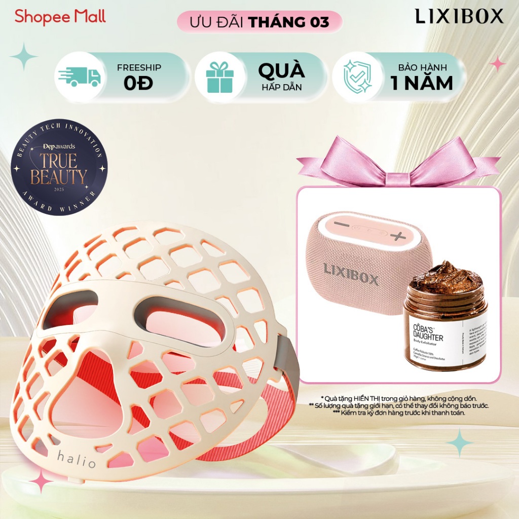 Mặt Nạ Ánh Sáng Halio PureGlow Ultralite Silicone LED Face Mask