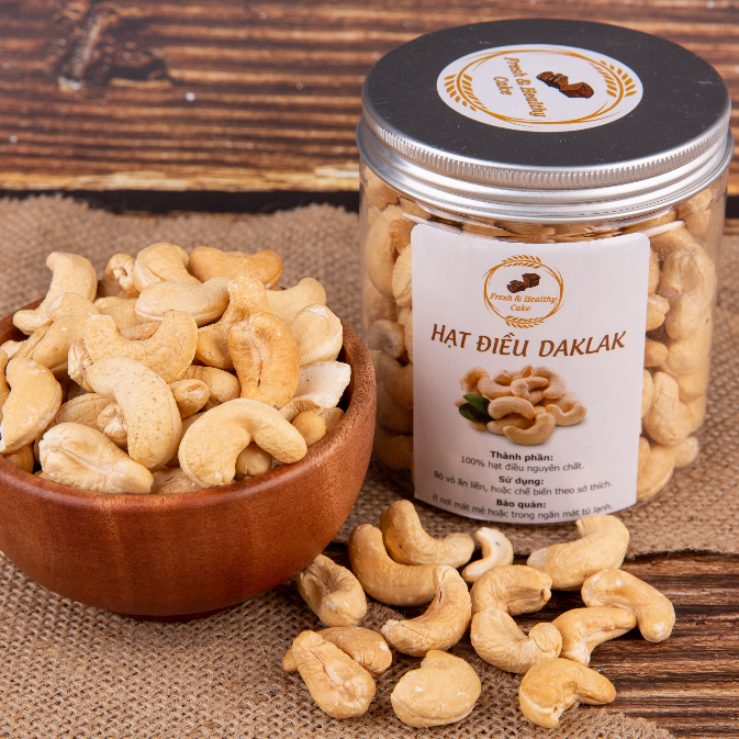 2. Hạt Điều Sấy Nguyên Chất – Snack Healthy Ăn Kiêng – Giàu Dinh Dưỡng | Fresh Healthy Cake