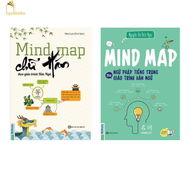 Sách-Combo:Mind Map Chữ Hán + Mind Map Ngữ Pháp Tiếng Trung Theo Giáo Trình Hán Ngữ