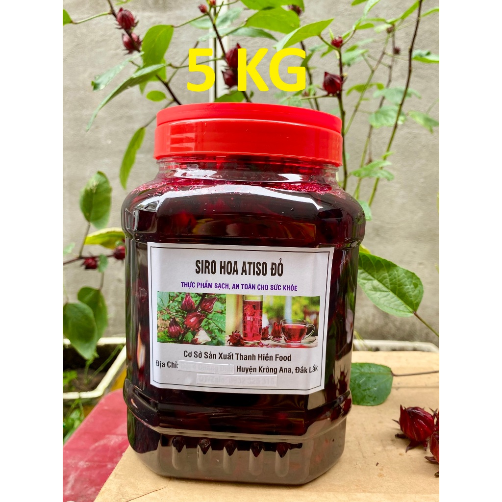 5 kg Siro hoa Atiso đỏ ( có kèm bông), Hoa Atiso đỏ Đà Lạt thơm ngon, nhiều hoa.