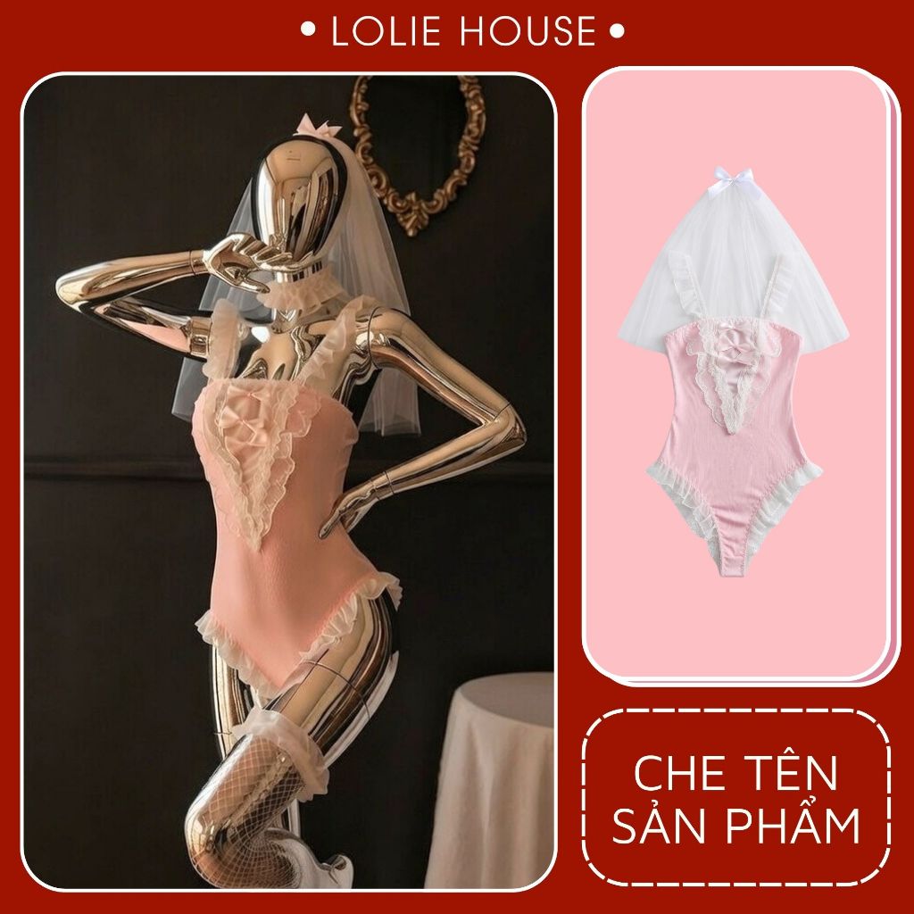 Cosplay cô dâu kiểu bodysuit có kèm voan cô dâu LOLIE HOUSE - X1