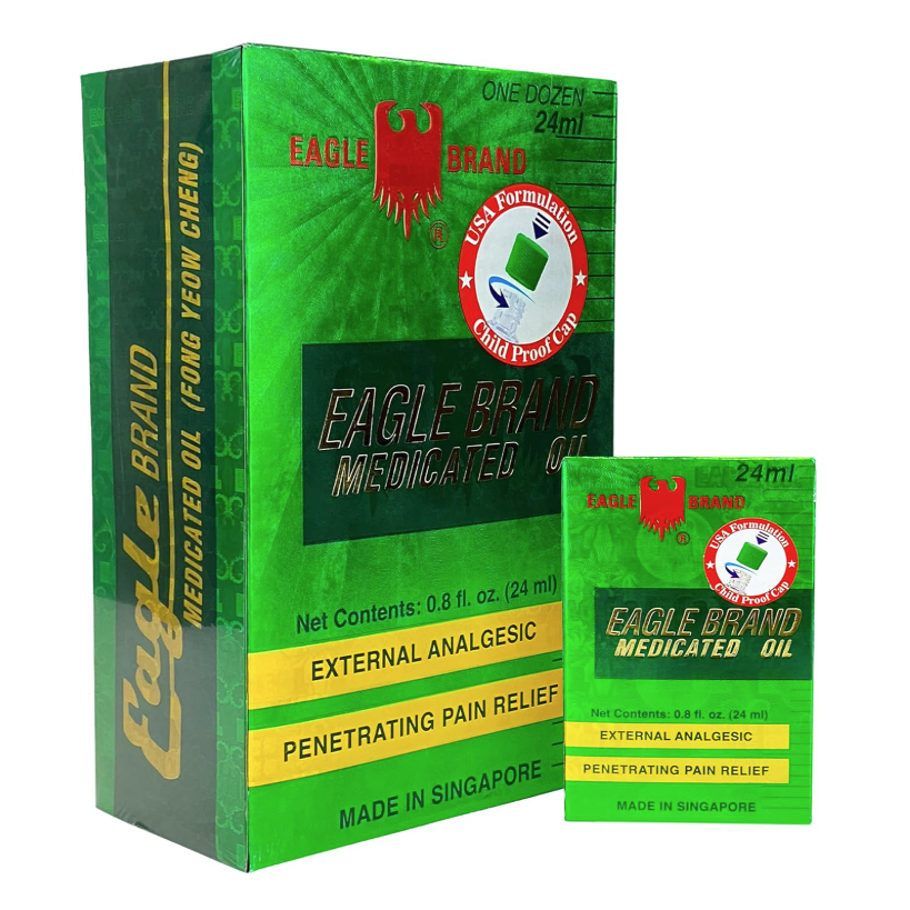 (Hàng mỹ ) Dầu Gió EAGLE BRAND Dầu xanh  - Dầu trị liệu tự nhiên hiệu Eagle Brand, chai nhỏ 0,8oz (k