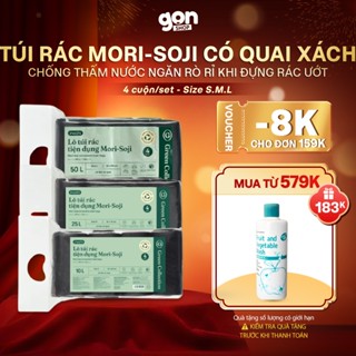 Túi Rác Tự Hủy Sinh Học Inochi Mori Soji 4 Cuộn Có Quai Tiện Dụng Dày Dặn - GỌN Shop