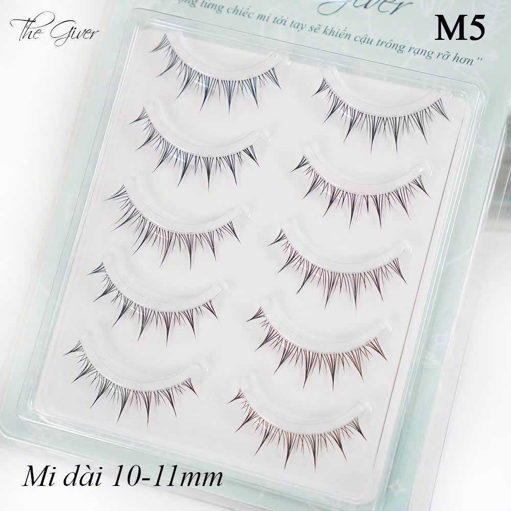 MI GIẢ THE GIVER M5 10–11MM SỢI GAI NHẸ, MI GÂN TRONG TỰ NHIÊN MẮT TO | MI CONG LASH SHOP