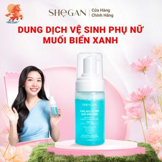 Dung Dịch Vệ Sinh Phụ Nữ, Thuần Chay, Chai Tạo Bọt Tự Động Muối Biển Xanh SHeGAN 100ml - Làm Sạch, Khử Mùi