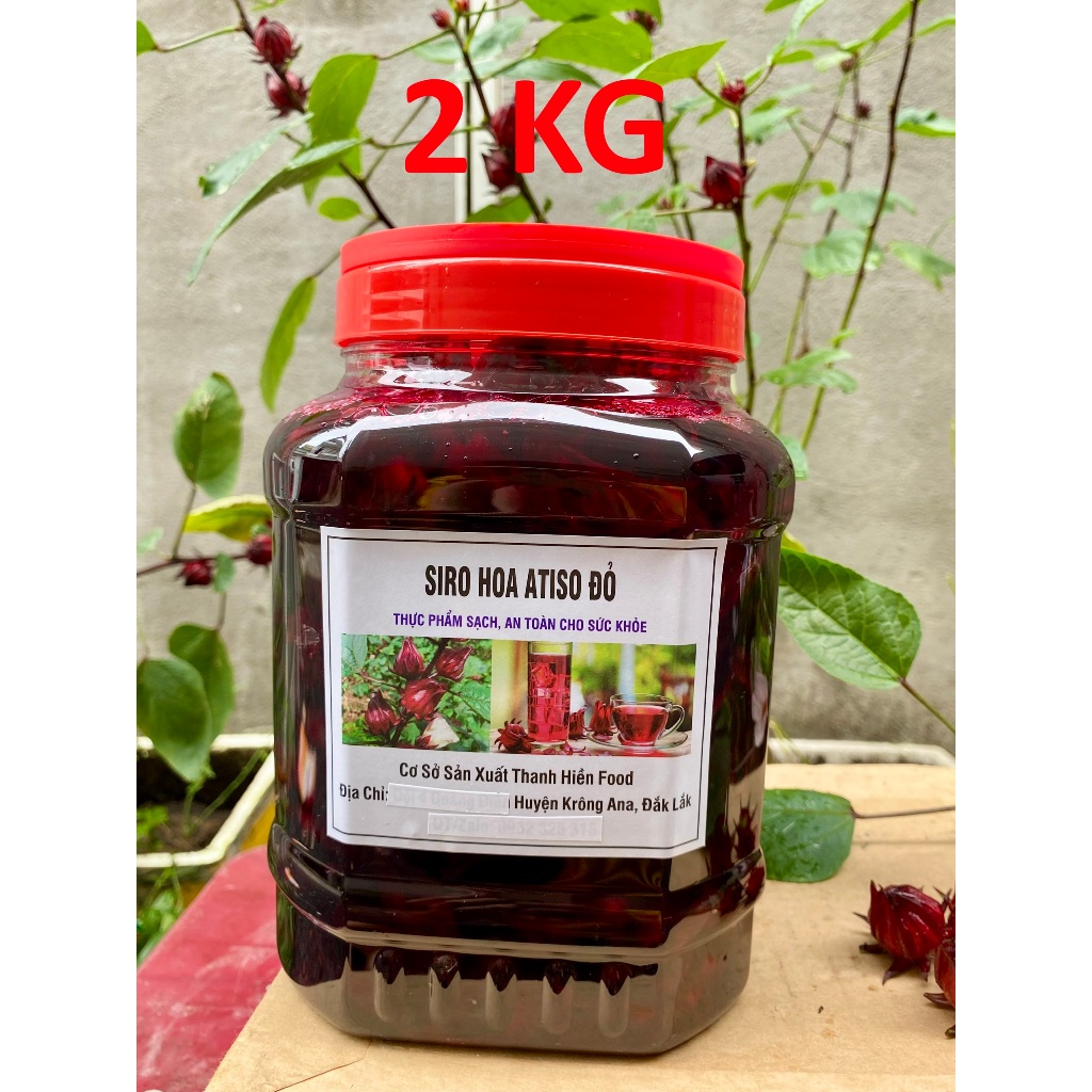 Siro hoa Atiso đỏ 2 kg( có kèm bông), Đặc sản atiso đỏ Đà Lạt hoa giòn, nhiều bông