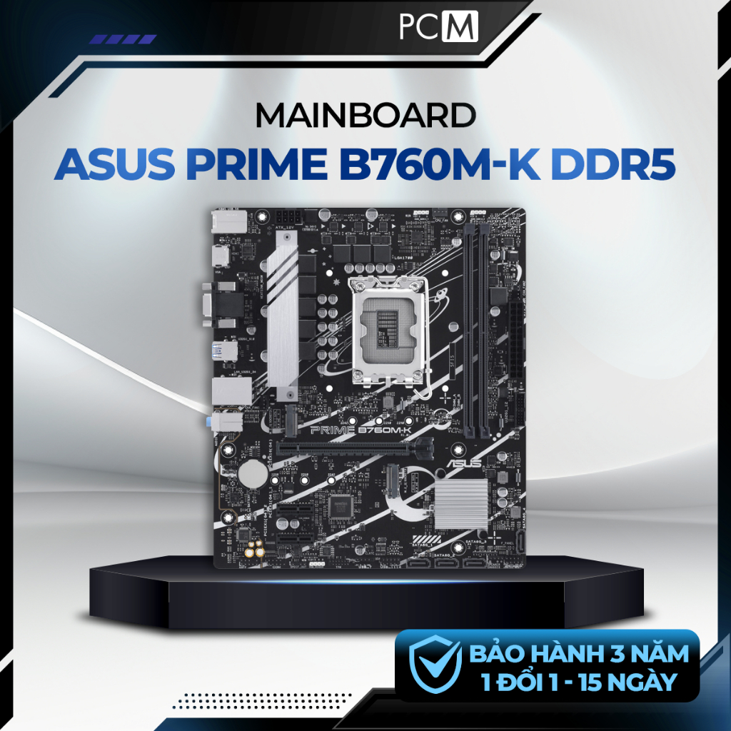 Mainboard ASUS PRIME B760M-K DDR5 - LGA1700 Intel B760 mATX - 2 Khe RAM 96GB - 2 M.2 PCIe 4.0