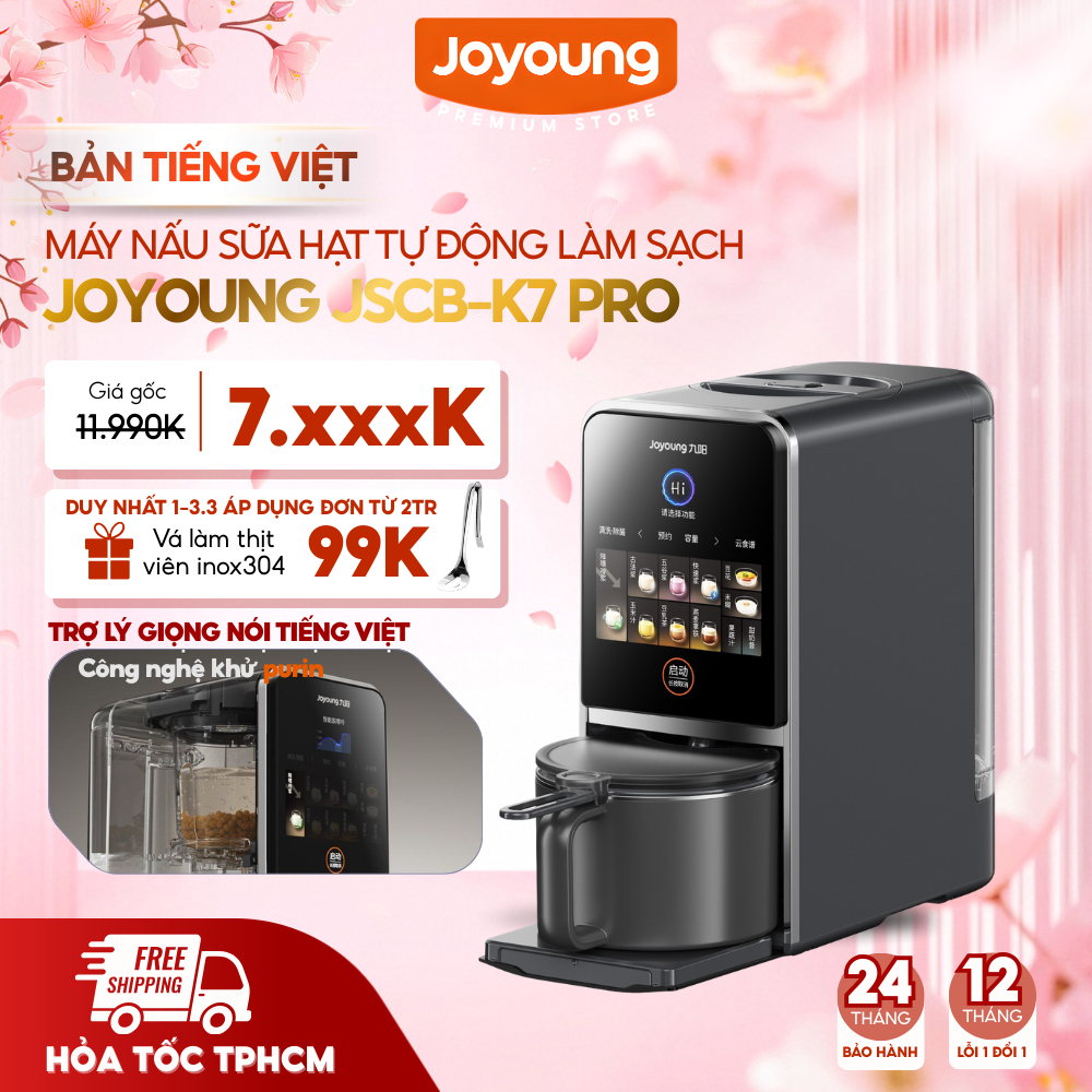 Máy nấu sữa hạt khử purin làm sạch tự động JOYOUNG JSCB-K7 PRO - BH 2 năm