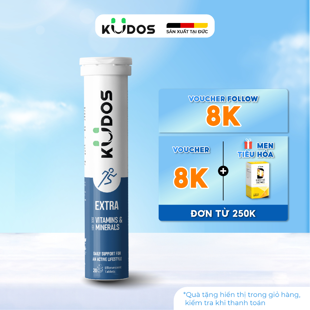 Thực phẩm bảo vệ sức khỏe KUDOS EXTRA HIGH DOSE VITAMINS & MINERALS (20 viên/tuýp)