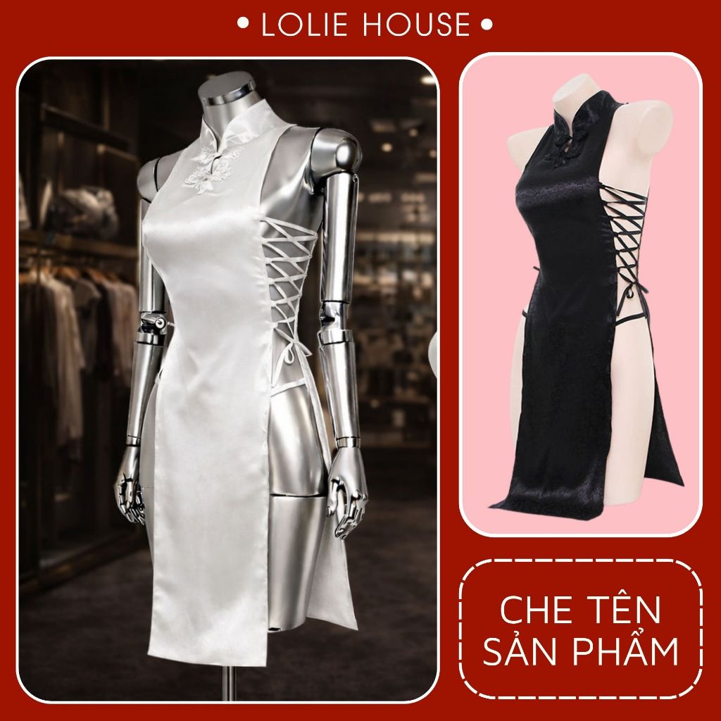 Cosplay sườn xám cổ trang đan dây hông sexy cho nữ LOLIE HOUSE - X6